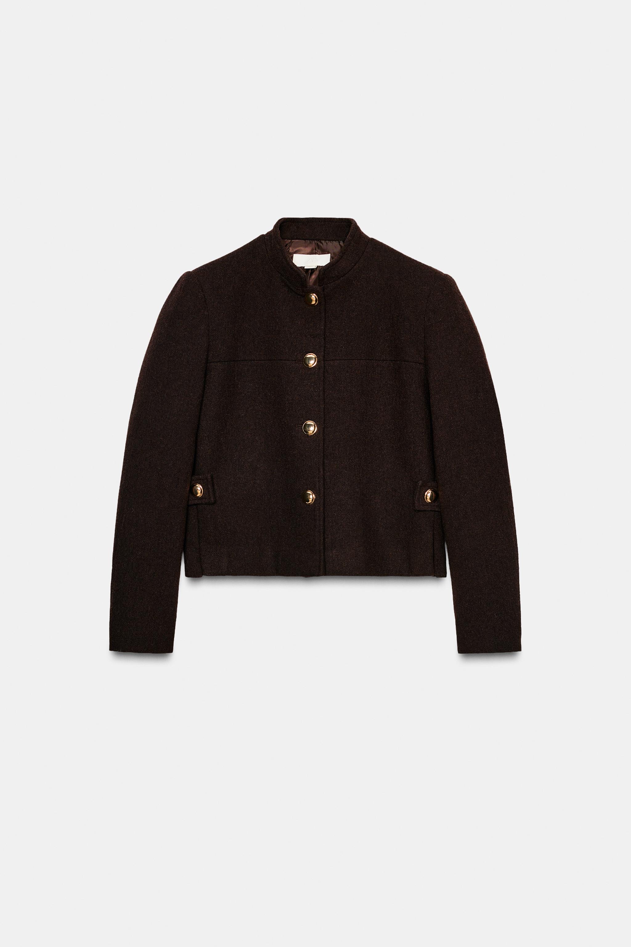WOOL HIGH COLLAR JACKET